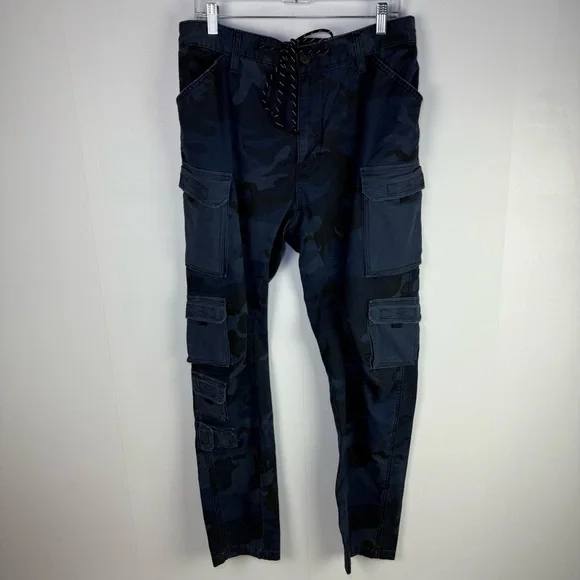 Hudson Jeans Navy Camouflage Cargo Pants - Picture 3 of 14